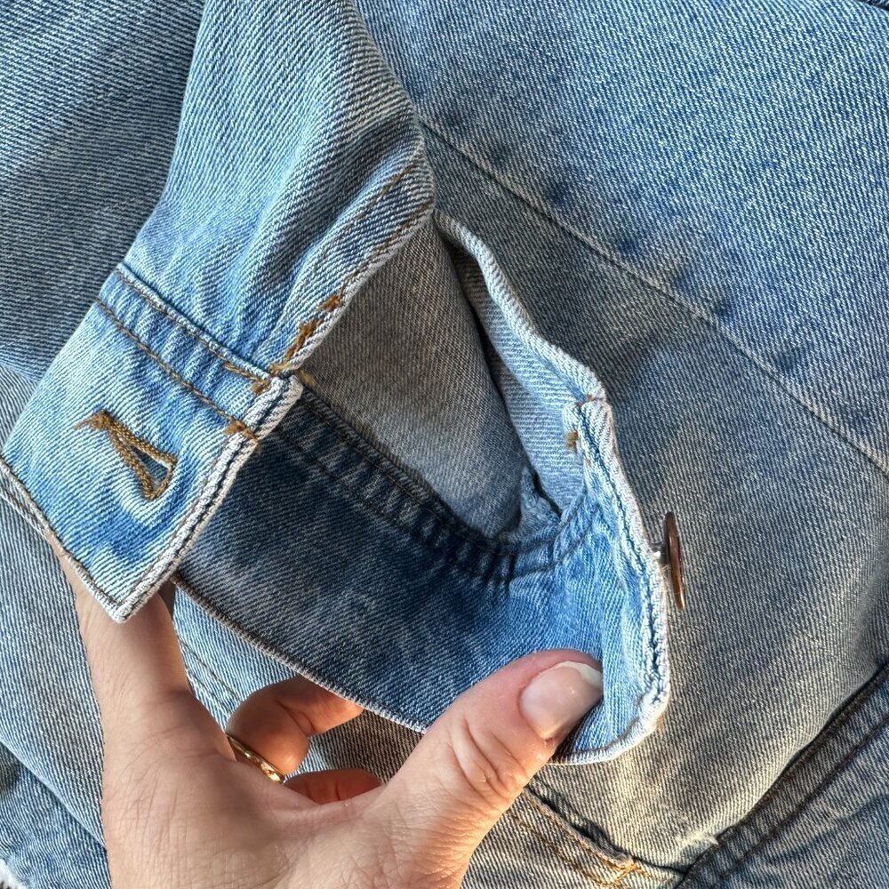 TILLY'S RSQ Sherpa Lined Denim Trucker Jean Jacket - small - Picture 13 of 13